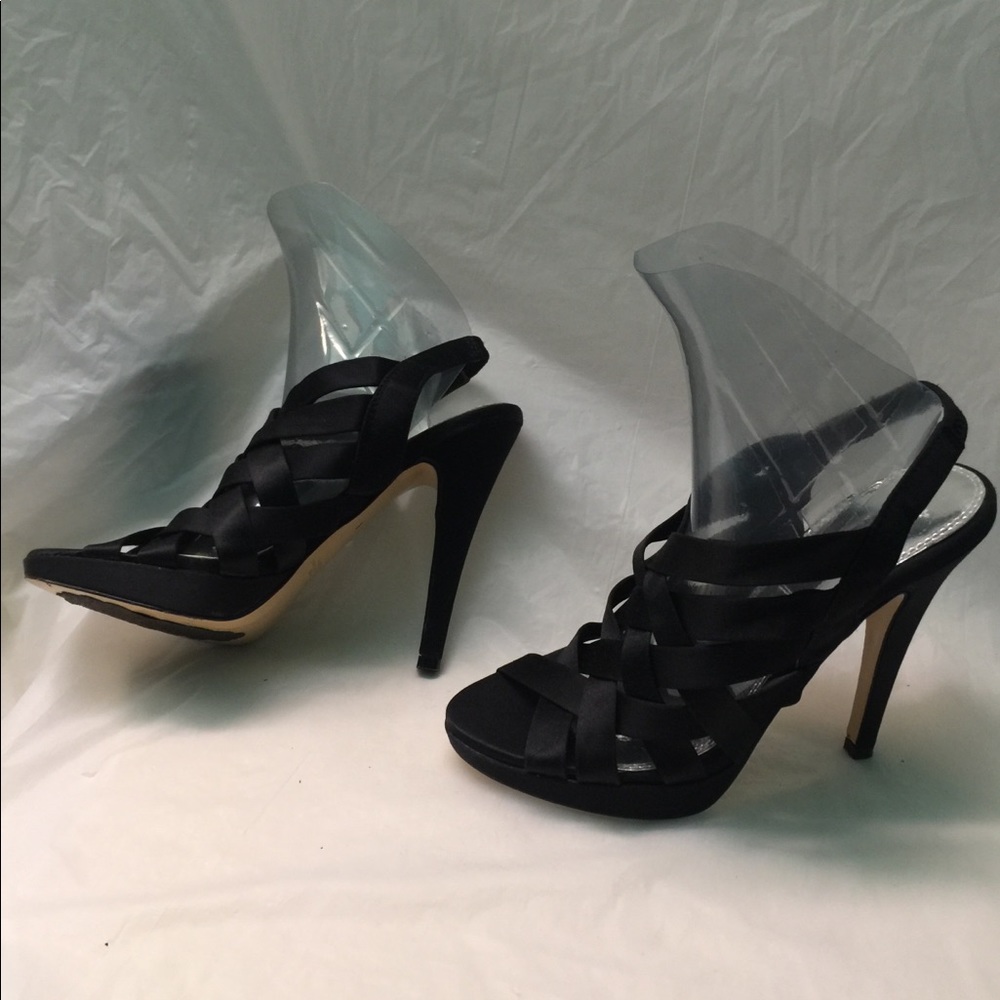 White House Black Market Satin Slingback’s